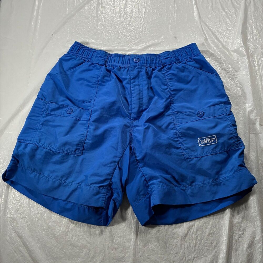 AFTCO Bluewater Fishing Shorts Men 34 Utility Cargo Pocket Stretch Waistband